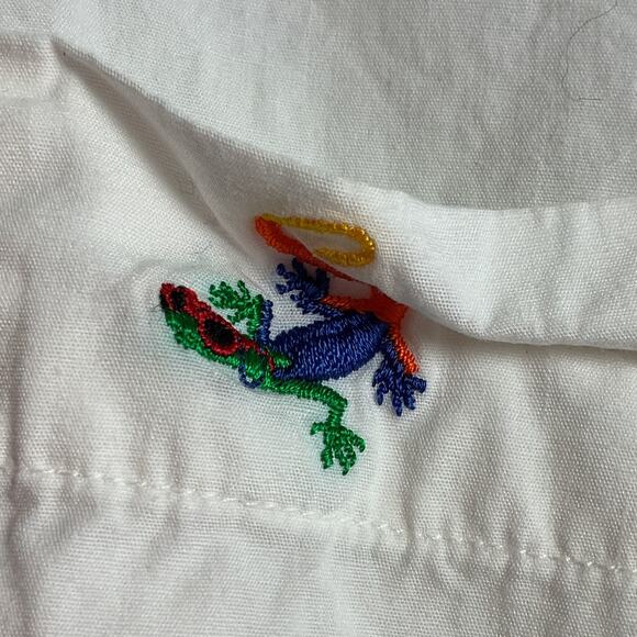 Caribbean Soul Mens Pure Cotton Button Up Casual Low Tide Lounge Tee Large - Picture 4 of 9